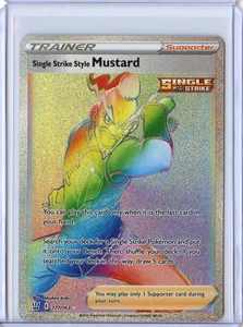 Single Strike Style Mustard 177/163 Rainbow Secret Rare Battle Styles Pokemon NM - Picture 1 of 2