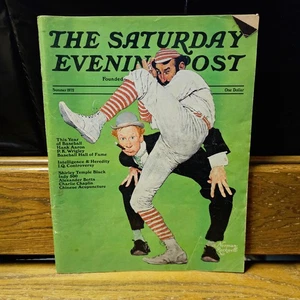 The Saturday Evening Post Summer 1972 This Year Of Baseball Norman Rockwell - Picture 1 of 6