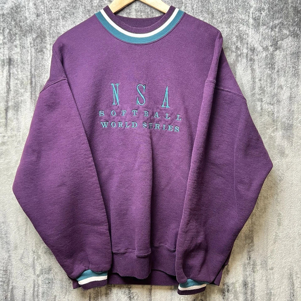 Sudadera Pullover Vintage Asociación Nacional de Softbol NSA Para Hombre Talla 2XL Foto 1 de 4