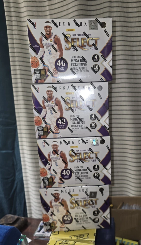 3 MEGA BOX LOT 2024-25 Panini SELECT NBA Basketball Mega - Cracked Ice Prizms