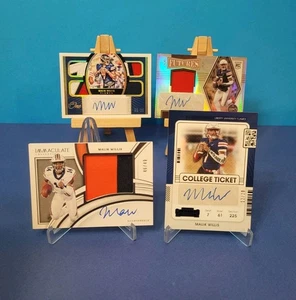 Malik Willis 2022 Panini Patches & Autographs (4) Card Collegiate RC Lot - Picture 1 of 15