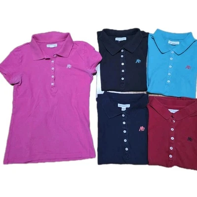 Aeropostale 批量 5 件 女孩 Polo 衬衫 学校 工作 休闲 M  — 第 1/4 张图片