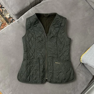 Barbour Quilted Vest Women’s 6 Full Zip Green Brown - Picture 1 of 9