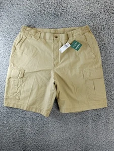 LL Bean Shorts Mens 36 Beige Tropic Weight Cargo Comfort Waist Utility Pocket - Picture 1 of 11