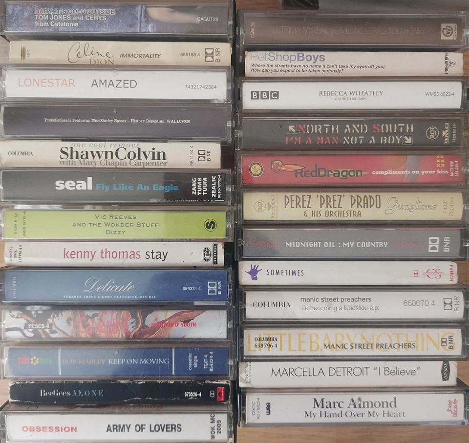 25 x Mainly 1990s Mixed Artist Cassette Singles - Job Lot Bundle - All Pictured - Image 1 of 1
