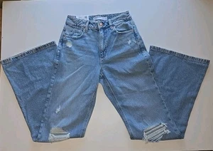 Jeans Garage Denim svasati effetto invecchiato - donna taglia 1/25 nuovi con etichetta Y2K  - Foto 1 di 10