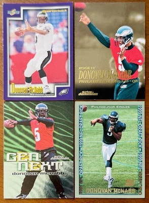 1999 Donovan McNabb Rookie Card LOT 4 Topps #341 Eagles Syracuse + Skybox +Score - Image 1 of 4