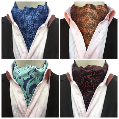 Paisley Jacquard Scarf Suit Men's Cravat Ascot Cravat Tie Fancy Formal Wedding - Image 1 of 4