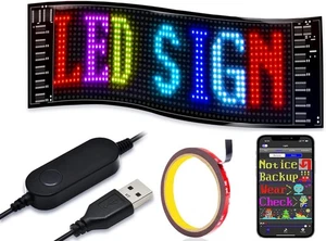 LED Autoschild, programmierbares scrollendes LED Schild, Bluetooth APP, DIY Design Anim - Bild 1 von 6