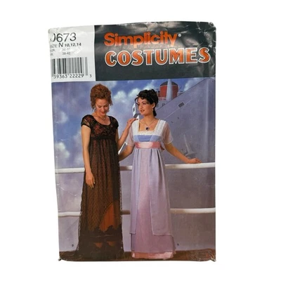Simplicity 0673  Titanic Costume Sewing Pattern Misses Size 10,12 and 14 Cosplay - Image 1 of 3