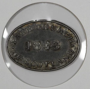 Gettone Comunione Chiesa di Scozia 1843 Libera - Foto 1 di 2
