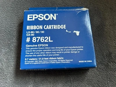 Genuine Vintage Epson 8762L Ribbon Cartridge Black (New) Free P+P - Image 1 of 2