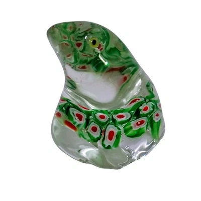 Estatuilla de cristal artística de rana de Murano de colección Millefiori pisapapeles animal Foto 1 de 4
