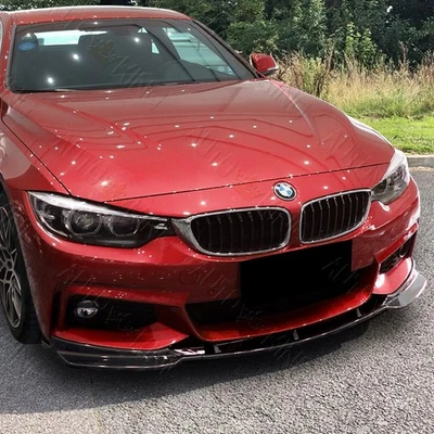 FIT 14-20 BMW 4-SERIES F33 F36 M SPORT CARBON STYLE FRONT BUMPER SPOILER LIP - Image 1 of 4