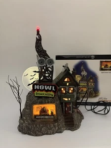 Department 56 Snow Village Halloween - HOWL Radio #56-54610 Read Werewolf Moon - Picture 1 of 9