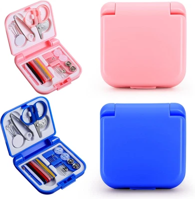 2 Teiliges Mini Nähset Reise mit Nähzubehör Reisenähset Nadel und Faden Set Trag - Bild 1 von 4
