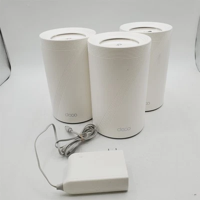 TP-Link Tri-Band WiFi 7 BE10000 Whole Home Mesh System (Deco BE63) 3-Pack *READ* - Image 1 of 3