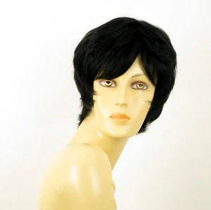 perruque femme 100% cheveux naturel courte noir ref MALORIE 1b - Picture 1 of 9