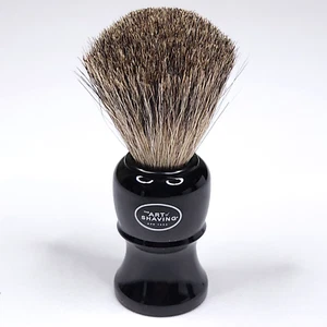 L'arte della rasatura pennello da barba originale tasso full size acrilico manico nero - Foto 1 di 7