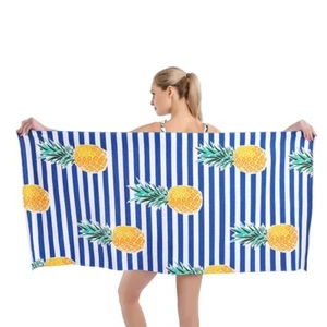 Microfiber Beach Towel Set Oversized Large Quick Dry Soft Sand Free Striped P... - Picture 1 of 6