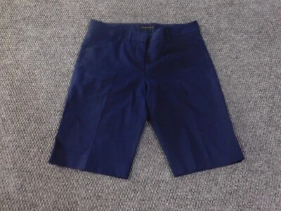 Theory Shorts 女式 2 蓝色卡其休闲经典棉质预备 — 第 1/4 张图片