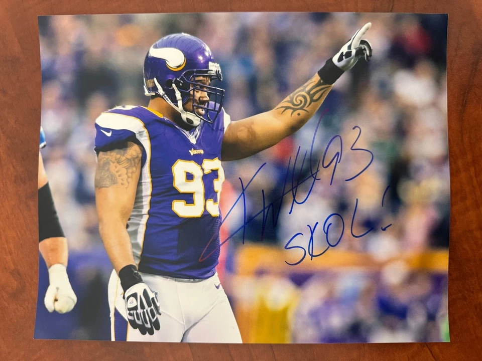 Foto firmada por Kevin Williams de los Vikingos de Minnesota 8 x 10 Foto 1 de 1