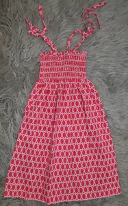 LITTLE ENGLISH Pink & White Smocked Strappy Sundress size 6 Excellent - Picture 1 of 4