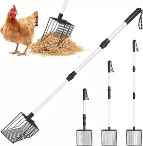 Pet Poop Scooper, NOGIS 3 in 1 Adjustable Sifting Shovel for Pet Coop-Stainless - Picture 1 of 16