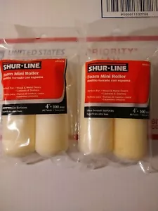 2 Packungen 4 SHUR-LINE 4940C 4 Zoll Schaumstoff Mini Farbroller Minen 3955036 Premium - Bild 1 von 5