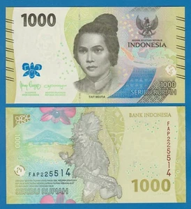 Indonesia 1000 Rupiah P 162a New 2022 UNC New Design ( P 162 a ) - Picture 1 of 1