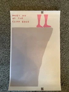 david shrigley A4 canvas , luxury style print, cliff edge - Picture 1 of 1