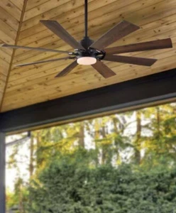 Harbor Breeze Arbormere 60-in Matte Black Driftwood Blades AS IS - Picture 1 of 7