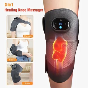 Electric Heating Vibration Knee Joint Pad Brace Leg Therapy Massager Pain Relief - Picture 1 of 16