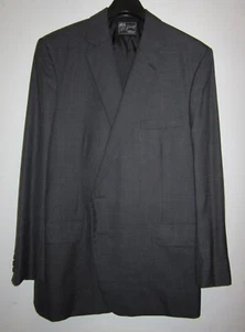 Bespoke HENRY POOLE Savile Row Charcoal Gray Wool Suit Looks New! - Picture 1 of 19