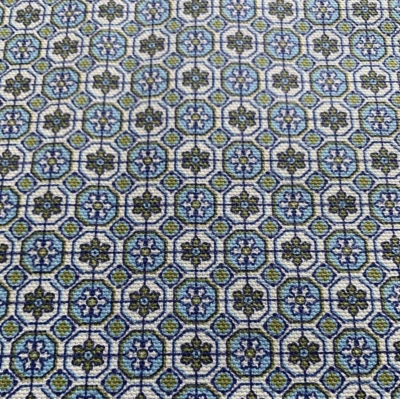 "Piccola" Upholstery Drapery Fabric By D'ascoli  & Covington Blue Green 3+ Yds - Image 1 of 4