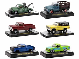 AUTO THENTICS 6 PC CAR SET RELEASE 95 IN CASES 1/64 DIECAST M2 MACHINES 32500-95 - Picture 1 of 9