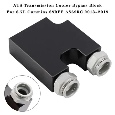 ATS Transmission Cooler Bypass Block For 6.7L Cummins 68RFE AS69RC 2013-2018 ZE - Image 1 of 4