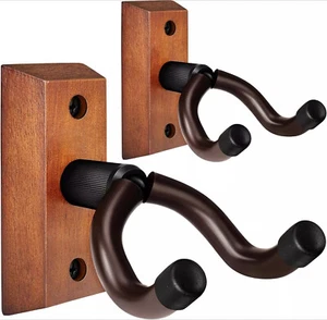 Guitar Wall Mount 2 Pack, Guitar Wall Hanger, Guitar Hanger Wall Hook Holder Sta - Picture 1 of 9