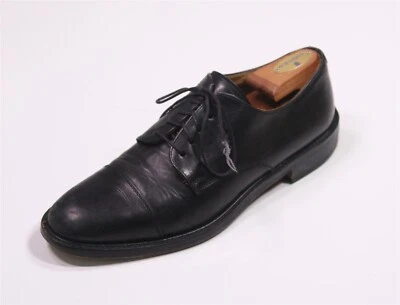 Sapato Oxford Polo Ralph Lauren Masculino Feito na Itália Preto Captoe Couro 9,5 D - Imagem 1 de 4