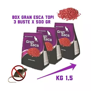 Vebi - Murin forte grano - Topicida esca veleno topi e ratti pronto uso - Kg 1,5 - Foto 1 di 4