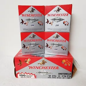 100 Rd Winchester Game & Target U127 Shotshell 12G Collector's 5 EMPTY BOXES - Picture 1 of 8