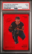 2022 Upper Deck Skybox Metal Universe Connor McDavid PMG Red /100 PSA 7 Pop 1