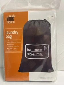 Pull String Laundry Bag To Mom From Me Sack 24” X 36” Holds 2 Loads New - Picture 1 of 2