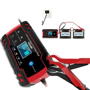 12/24V Portable Automatic Car Battery Charger 8A Pulse Repair Starter AGM/GEL - Picture 1 of 15