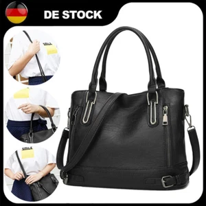Retro Damen Rucksack Weiches Leder Groß Schultertasche Freizeit Reise Handtasche - Bild 1 von 12