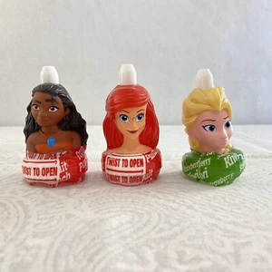 Good 2 Grow Juice Topper Lot of 3 Disney Princess Moana Ariel Elsa - Picture 1 of 11