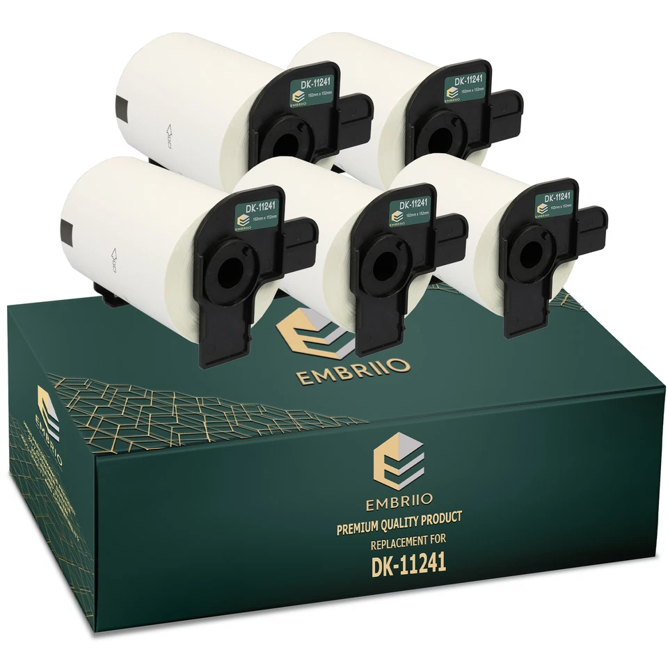 PRINTING SAVER 5 Rolls Large Shipping Label fits Brother DK-11241 P-Touch QL-1060N QL-1100