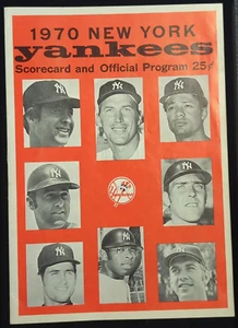 New York Yankees vs Kansas City Royals 1970 offizielle Scorekarte und Programm - Bild 1 von 10