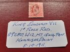 gb stamp,King Edward VII 1d rose red SG280,W12,M7,15x14 Perf.Harrison print,5.10