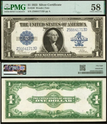 1923 $1 Silver Certificate PMG 58 - Key-Note - Fr 239 - Image 1 of 3